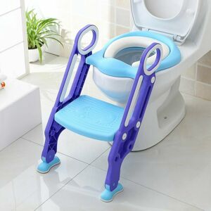 Hoopzi - Child toilet seat with stair trainer Potty toilet trainer with ladder / staircase for children 1 to 7 years old, foldable