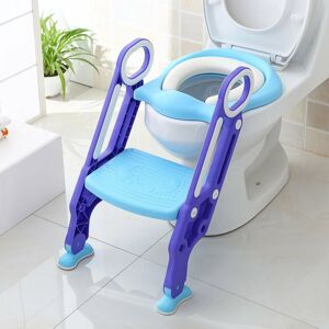 Langray - Child toilet seat with stair trainer Potty toilet trainer with ladder / staircase for children 1 to 7 years old, foldable