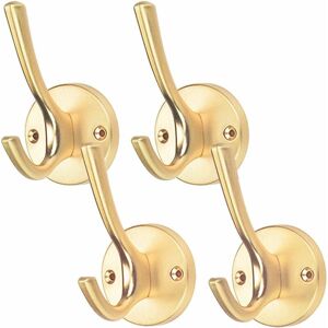 PESCE Coat and Hat Hooks 4 Pieces Strong Metal Hooks for Hanging Clothes Hooks Wall Mounted Towel Hooks for Home