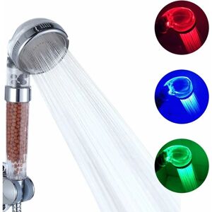 Color led shower head shower head temperature hand shower spa Chrome abs for bathroom accessories - Rhafayre
