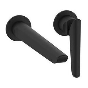 Crosswater - Foile Basin 2H Tap Set Wall Mounted Matt Black FO120WNM - Matt Black