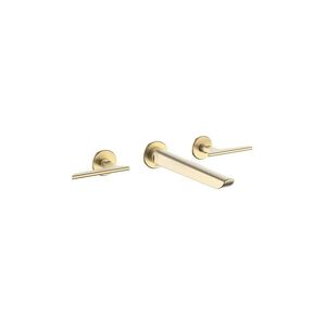 Crosswater - Foile Basin 3H Set Tap Wall Mounted Brushed Brass FO130WNF - Brushed Brass