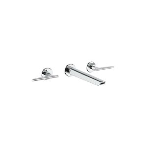 Crosswater - Foile Basin 3H Tap Set Wall Mounted Chrome FO130WNC - Chrome