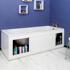 Croydex Unfold N Fit White Bath Storage Panel