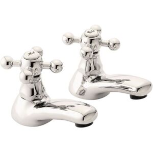 Duchy - Layo Basin Pillar Taps Pair - Chrome