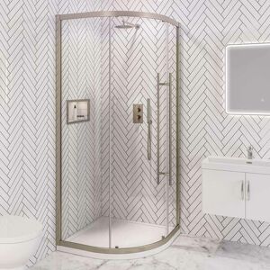 49.5027 Vantage Shower Quad Enclosures 2000mm x 1000mm, Brushed Brass - Eastbrook