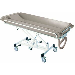 LOOPS Easy Steer Shower Trolley - Fixed Height - Drop Sides - Suits Large Adult