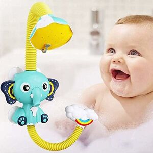 ALWAYSH Electric Shower Baby Bath Toy - Children's Bath Shower Electric Shower Bread-Rain Children Bath Time Young Game Animal Elephant Toy 4 x 1.5V Aaa