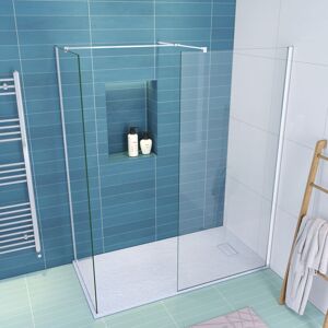 1100mm Shower Screen 760mm Side Shower Screen Walk in Shower Cabin 760mm Shower Side Panel - Elegant