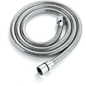 H06, Shower Hose, Chrome, Flexi Bathroom Shower Head Hose Pipe Replacement, 11mm Bore Diameter, 175cm Length, Extra Long - Enki