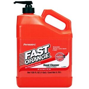 PERMATEX Fast Orange Pumice Hand Cleaner Box of 4 x 3.7 Litre Tubs