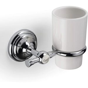 Croydex - Flexi-Fix 1919 Vintage Tumbler and Holder, Chrome