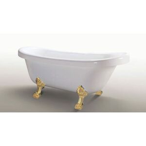 Simba Vintage freestanding bathtub 170 x 80 cm with gold feet - Margherita