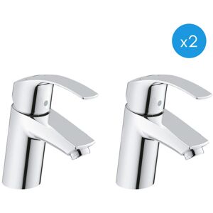 Eurosmart - Set of 2 1/2' single lever basin mixers size s, Chrome (32154002-DUO) - Grohe