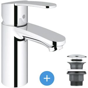 Grohe - Eurostyle Cosmopolitan set Single lever basin mixer size s + click clac waste for basin with overflow (3246820E-CLICCLAC)