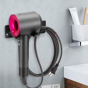 RHAFAYRE Hair Dryer Holder Wall Mount Compatible with All Hair Dryers Space Organizer for Bathroom/Bedroom/Bathroom/Hair Salon 304 Stainless Steel (Black)