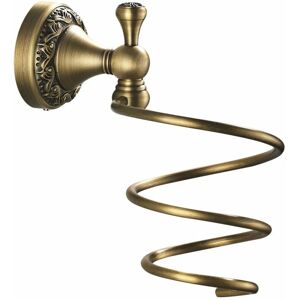 AOUGO Hairdryer holder Hairdryer holder Bronze Coating, retro solid copper with einschnitt Shelf wall mounting Bath Accessories Decor accessories