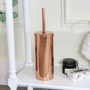 Melody Maison - Hammered Copper Metal Toilet Brush Holder - Copper