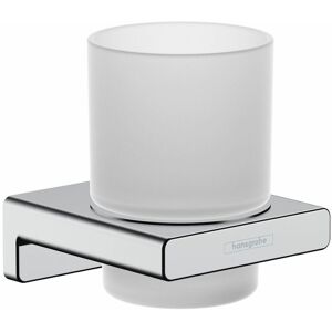 Hansgrohe - AddStoris Bathroom Toothbrush Holder Tumbler Chrome Wall Mounted - Chrome