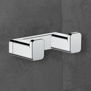 AddStoris Bathroom Double Robe Towel Hook Chrome Wall Mounted Modern - Chrome - Hansgrohe