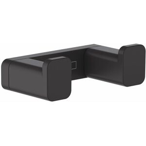 AddStoris Bathroom Double Robe Towel Hook Matt Black Wall Mounted - Black - Hansgrohe