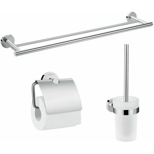 Hansgrohe - Logis Bathroom Set Toilet Roll Holder Towel Rail Toilet Brush Chrome - Chrome