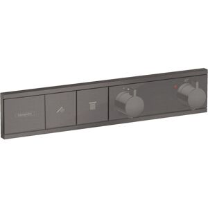 RainSelect Thermostat for concealed installation for 2 functions, brushed black chrome (15380340) - Hansgrohe