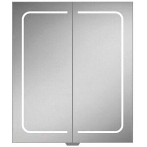 Vapor 80 led Aluminium Demisting Mirror Cabinet - 800mm Wide - 51600 - Aluminium - HIB