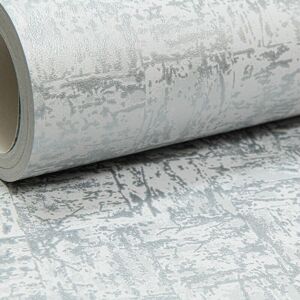 Holden Decor - Holden Metallic Silver Grey Plain Industrial Concrete Stone Effect Wallpaper