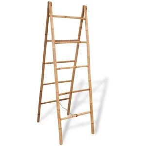 Hommoo Double Towel Ladder with 5 Rungs Bamboo 50x160 cm