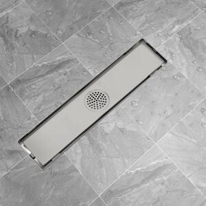 Linear Shower Drain 530x140 mm Stainless Steel VD04350 - Hommoo