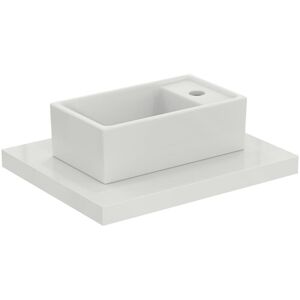 I.Life s Countertop Vessel Basin 370mm Wide 1 Tap Hole - White - Ideal Standard