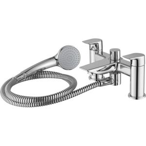 Ideal Standard - Tesi Pillar Mounted Bath Shower Mixer Tap with Shower Set - Chrome