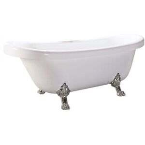 Simba Vintage freestanding bathtub 170 x 80 cm with silver feet - Margherita