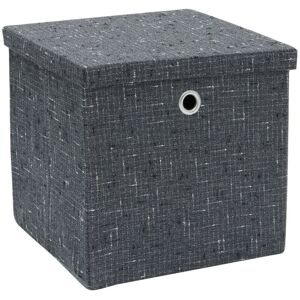 Shadow Foldable Square Fabric Storage Box - JVL