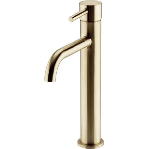 Kartell - TAP143OT K-Vit Brassware Ottone Hi-Rise Mono Basin Mixer, Brushed Brass