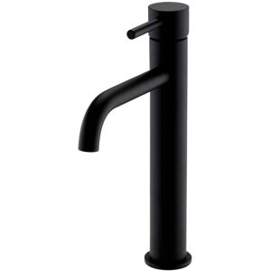 Kartell - TAP153NR K-Vit Brassware Nero Round Hi-Rise Mono Basin Mixer, Matt Black - Matt Black