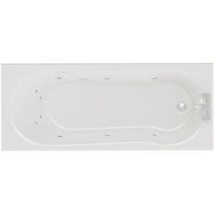 Keyhole 1700mm x 700mm 12 Jet Chrome Flat Jet Single Ended Whirlpool Shower Bath - White - Wholesale Domestic