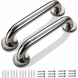 2pcs 30cm Bathroom Grab Bar Wall Shower Safety Bars Tub Handle Stainless Steel Towel Bar for Children Pregnant Women Disabled Seniors - Langray