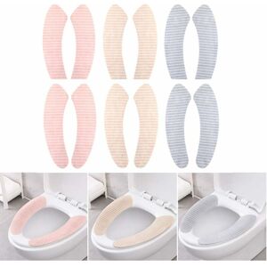 Langray - 6 Pairs of Toilet Seat Covers Warmer Toilet Seat Cover Pads