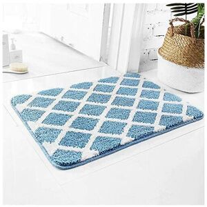 Chenille Bath Mat, Soft, Plush, Non-slip, Highly Absorbent, Thick, Machine Washable, Blue - Langray