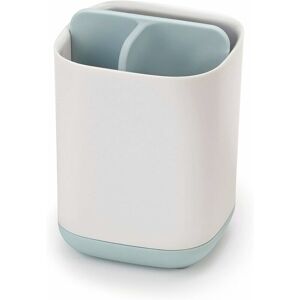 Easy-Store Toothbrush Holder, Plastic, White / Sky Blue, 8.4 x 8.4 x 12.7 cm - Langray