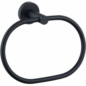 Matte Black Towel Ring Stainless Steel Rotating Towel Bar Modern Kitchen and Bathroom Accessories Home Drying Storage Rack to Save Space - Langray