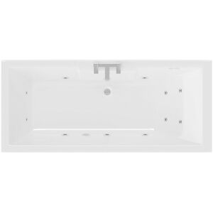 LEGEND BATHS Legend 1700mm x 750mm Left Hand 12 Jet Chrome Flat Jet Single Ended Whirlpool Bath - White