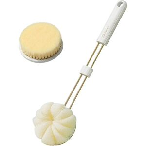 WOOSIEN Long Handle Soft Hair Shower Brush Bath Brush Back Brush Adult Back Cleaning Brush