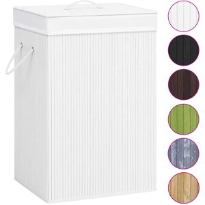 BERKFIELD HOME Mayfair Bamboo Laundry Basket White 72 l