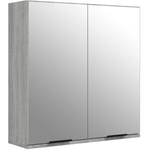 BERKFIELD HOME Mayfair Bathroom Mirror Cabinet Grey Sonoma 64x20x67 cm