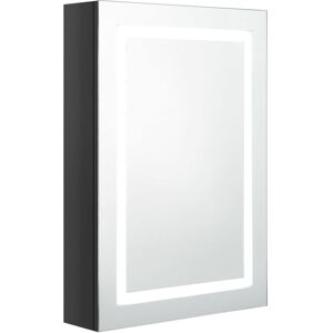 BERKFIELD HOME Mayfair led Bathroom Mirror Cabinet Shining Black 50x13x70 cm