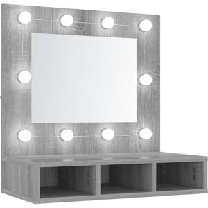 BERKFIELD HOME Mayfair Mirror Cabinet with led Grey Sonoma 60x31.5x62 cm