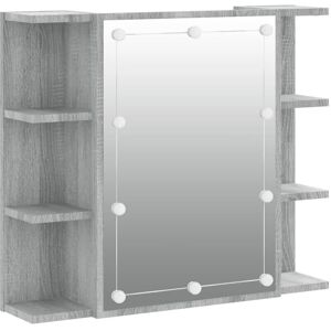 BERKFIELD HOME Mayfair Mirror Cabinet with led Grey Sonoma 70x16.5x60 cm